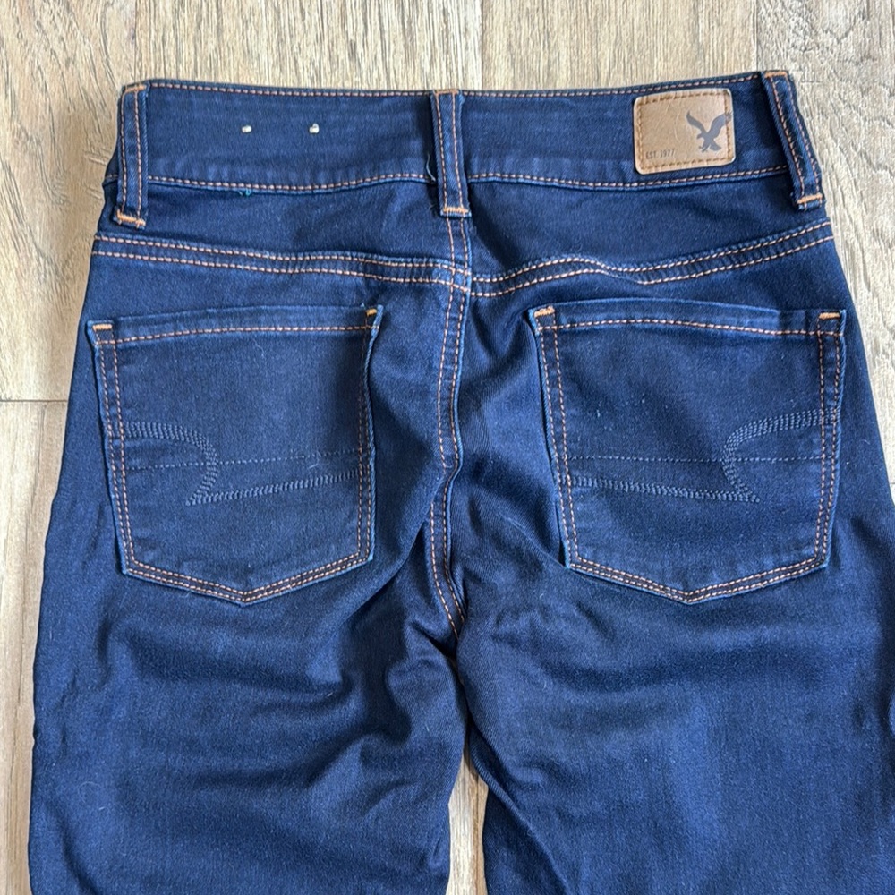 EUC American Eagle Outfitters High Rise Jeggings Jeans Super Stretch Size 00 - Picture 6 of 6